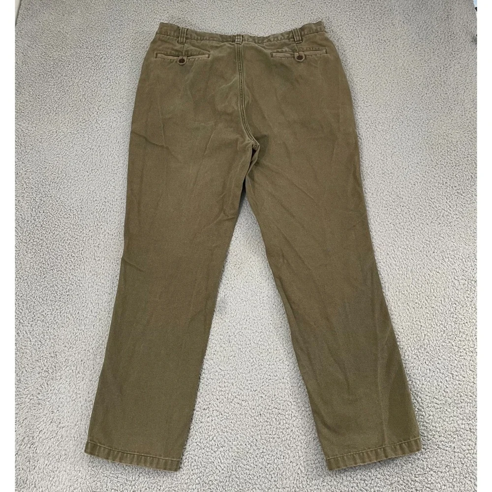 Orvis Rhino Field Pants Men 36x31 Brown Utility Canvas Twill Flat Front Chino